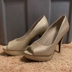 Apt.9 BEIGNET Metallic Platform Stiletto Heels Dress Shoes Women's Size 8.5